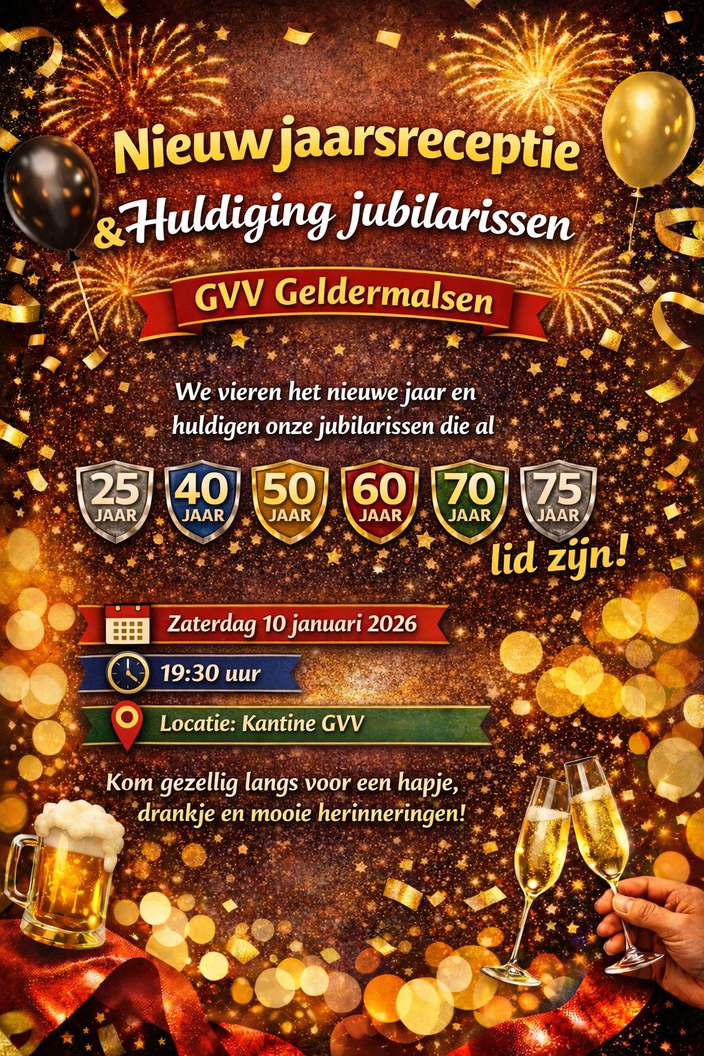 Nieuwjaarsreceptie en huldiging jubilarissen