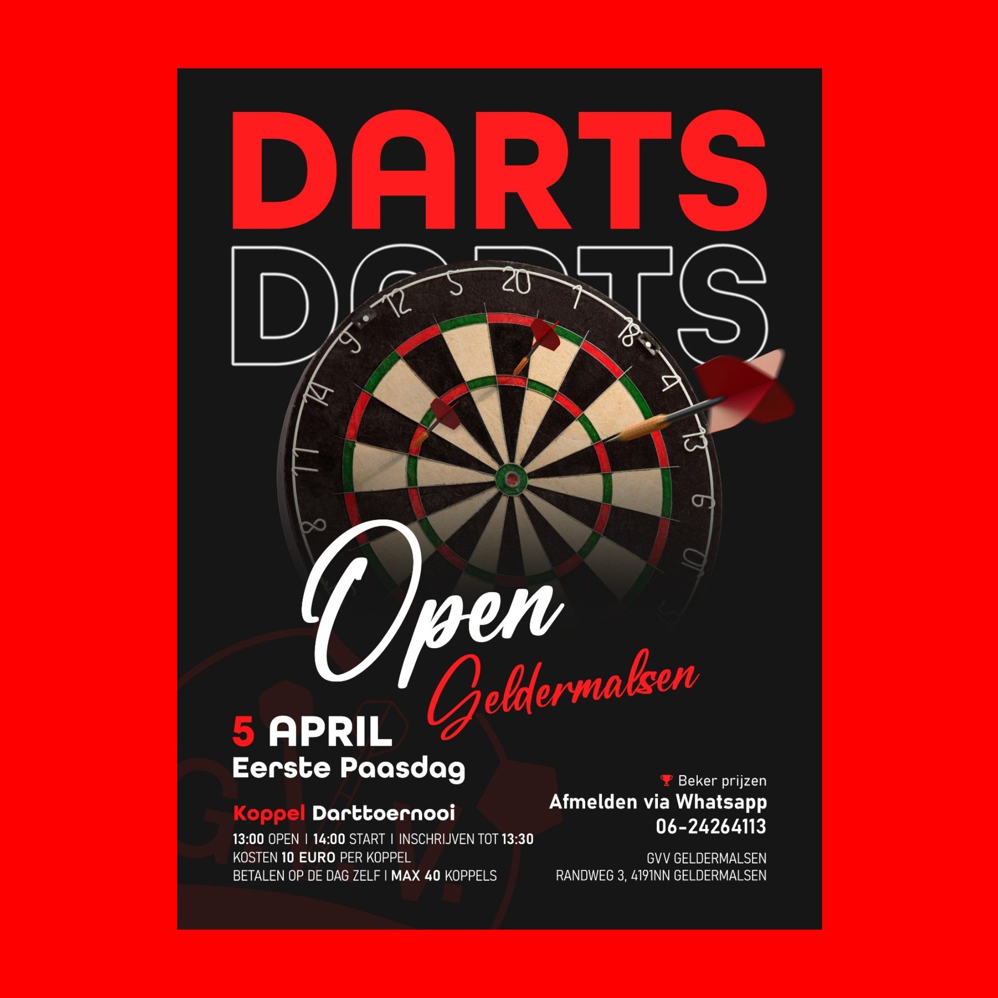 Koppel darttoernooi open Geldermalsen